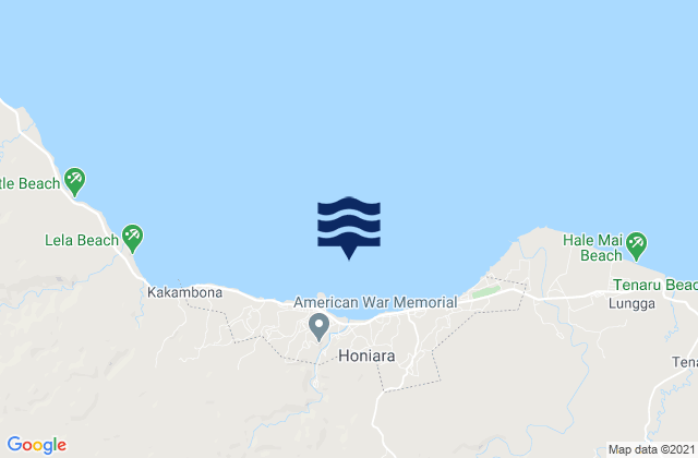 Mappa delle Getijden in Honiara, Solomon Islands