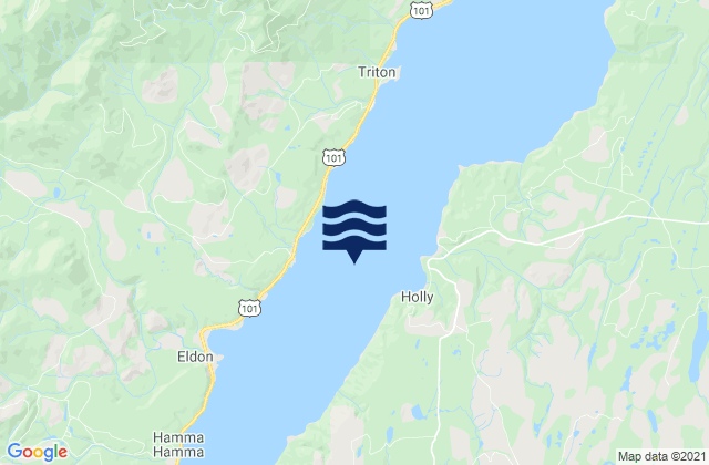 Mappa delle Getijden in Hood Canal, United States
