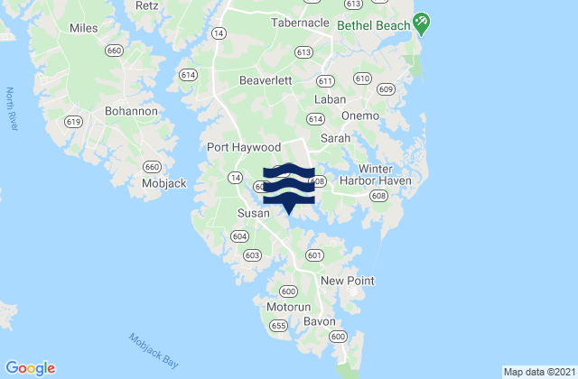 Mappa delle Getijden in Horn Harbor Marina, United States