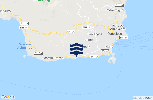 Mappa delle Getijden in Horta, Portugal