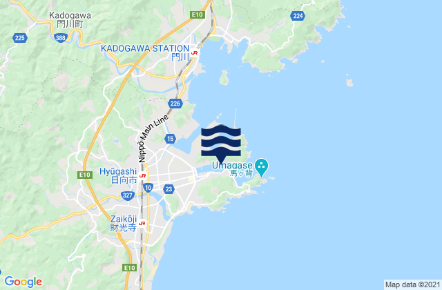 Mappa delle Getijden in Hososhima, Japan