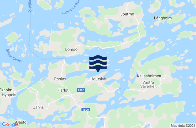 Mappa delle Getijden in Houtskär, Finland