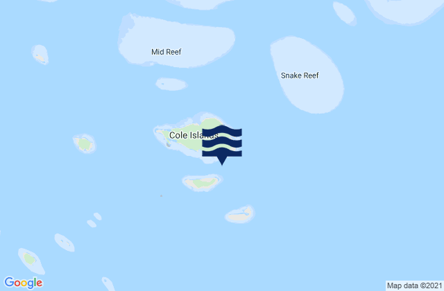 Mappa delle Getijden in Howick Island, Australia