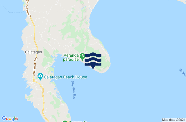 Mappa delle Getijden in Hukay, Philippines