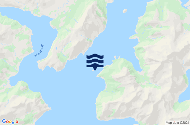 Mappa delle Getijden in Hump Island (Kuiukta Bay), United States