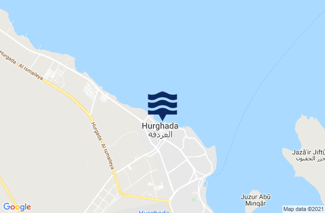 Mappa delle Getijden in Hurghada, Egypt