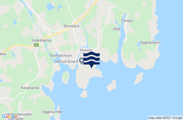 Mappa delle Getijden in Husum, Sweden