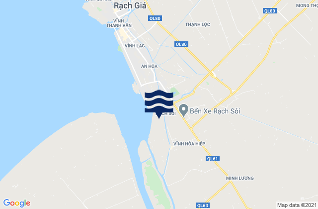 Mappa delle Getijden in Huyện Châu Thành, Vietnam