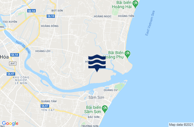 Mappa delle Getijden in Huyện Hoằng Hóa, Vietnam