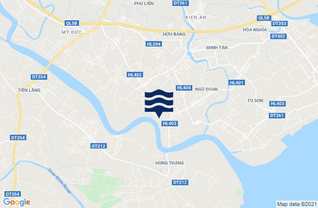 Mappa delle Getijden in Huyện Kiến Thụy, Vietnam