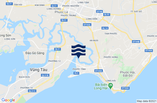 Mappa delle Getijden in Huyện Long Điền, Vietnam