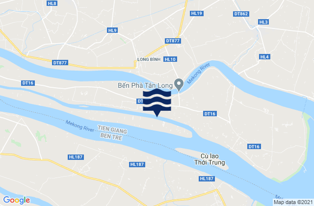 Mappa delle Getijden in Huyện Tân Phú Đông, Vietnam