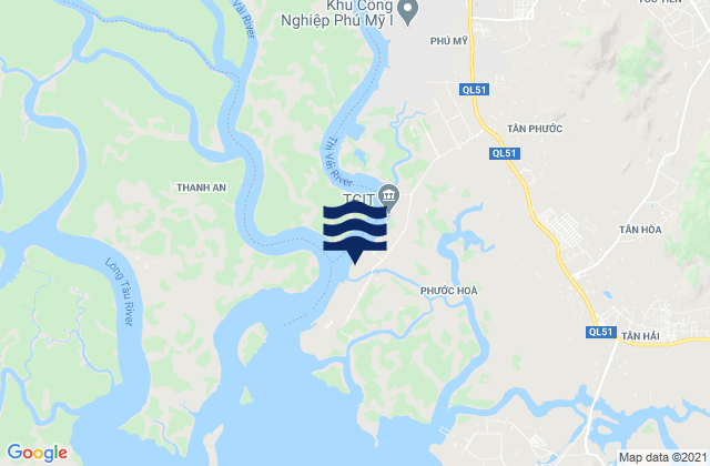 Mappa delle Getijden in Huyện Tân Thành, Vietnam