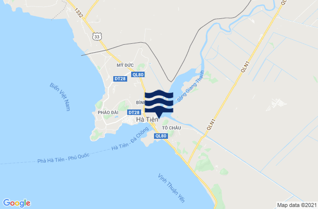 Mappa delle Getijden in Hà Tiên, Vietnam