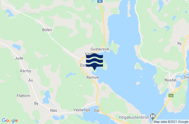 Mappa delle Getijden in Härnösands Kommun, Sweden