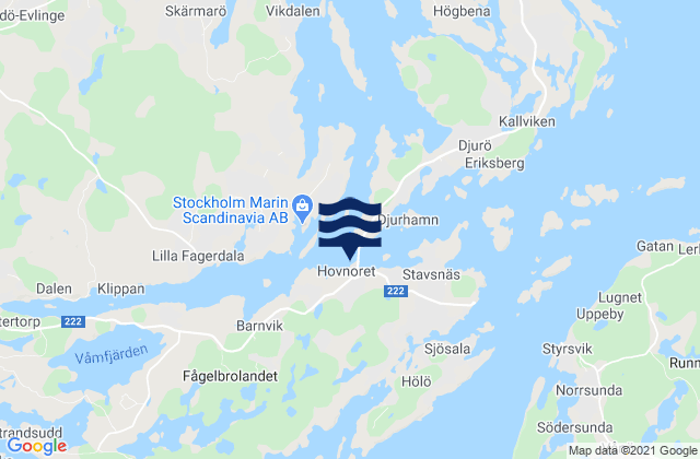 Mappa delle Getijden in Hölö, Sweden
