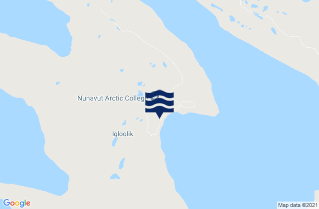 Mappa delle Getijden in Igloolik, Canada