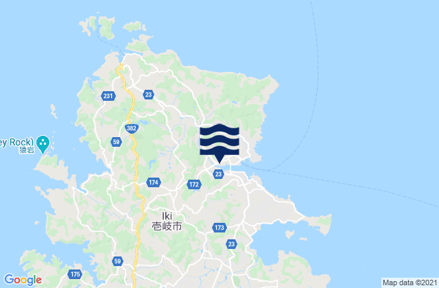 Mappa delle Getijden in Iki Shi, Japan