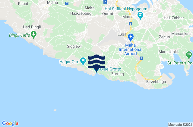 Mappa delle Getijden in Il-Qrendi, Malta