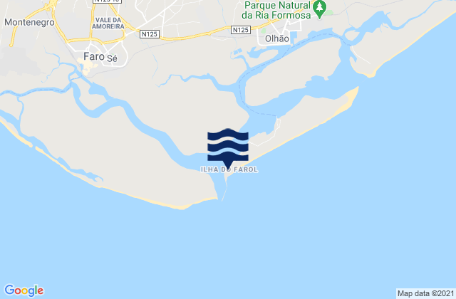 Mappa delle Getijden in Ilha do Farol, Portugal