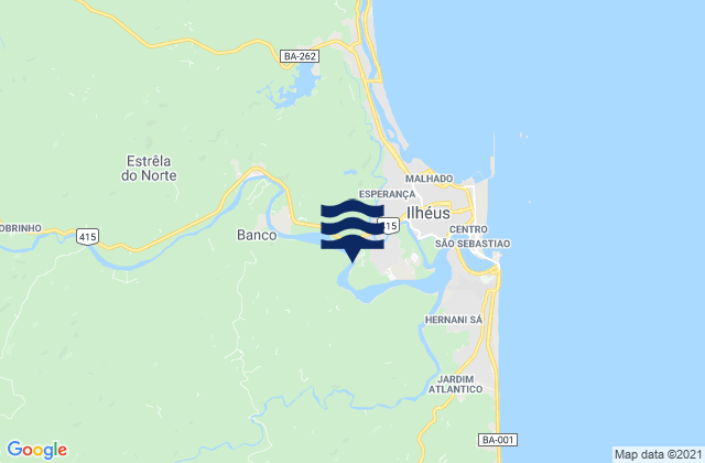 Mappa delle Getijden in Ilhéus, Brazil