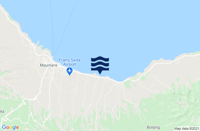 Mappa delle Getijden in Ili, Indonesia
