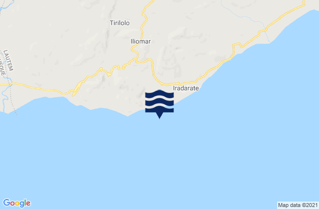 Mappa delle Getijden in Iliomar, Timor Leste