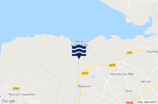Mappa delle Getijden in Ille-et-Vilaine, France