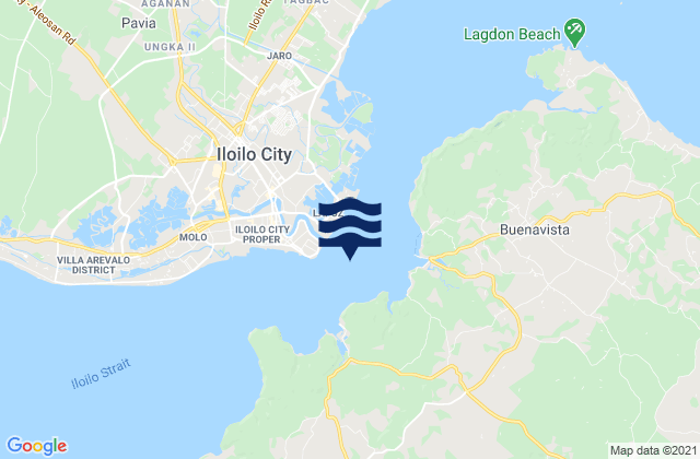 Mappa delle Getijden in Iloilo Harbor, Philippines