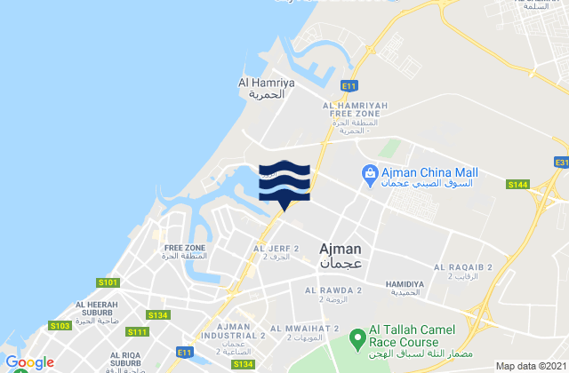 Mappa delle Getijden in Imārat ‘Ajmān, United Arab Emirates