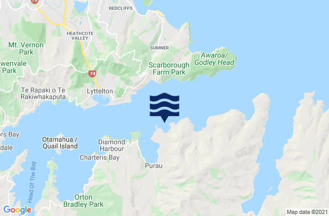 Mappa delle Getijden in Inainatu/Pile Bay, New Zealand