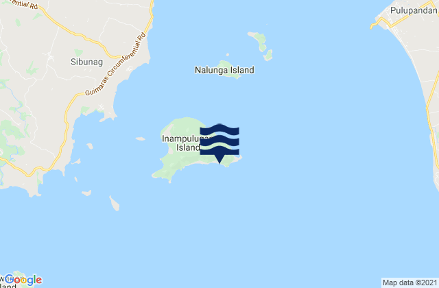 Mappa delle Getijden in Inampulugan I Guimaras Island, Philippines