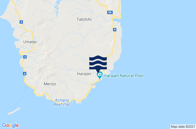 Mappa delle Getijden in Inarajan Municipality, Guam