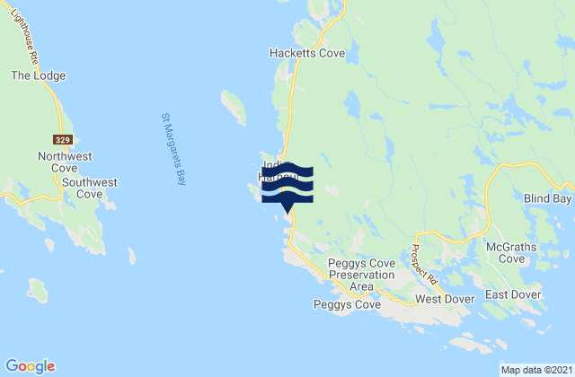 Mappa delle Getijden in Indian Harbour, Canada