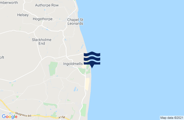 Mappa delle Getijden in Ingoldmells Beach, United Kingdom
