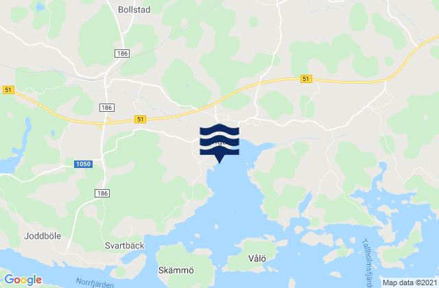 Mappa delle Getijden in Ingå, Finland