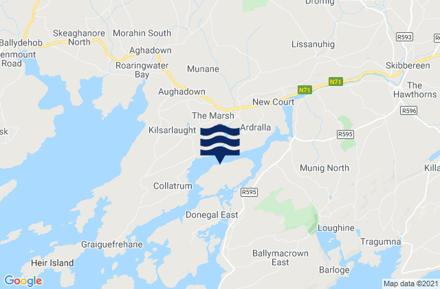 Mappa delle Getijden in Inishbeg, Ireland