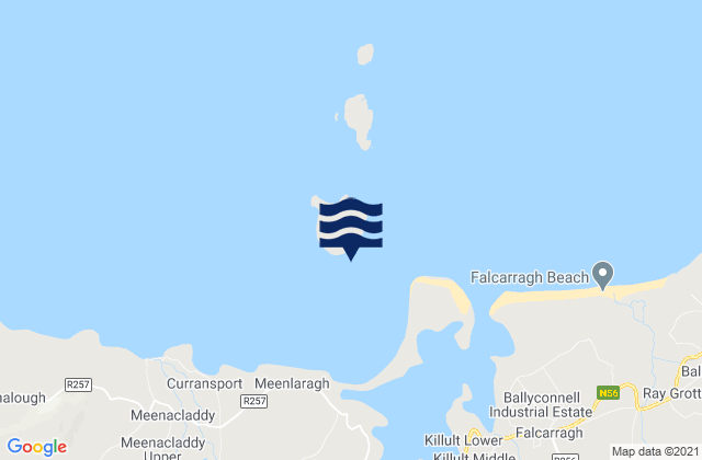 Mappa delle Getijden in Inishbofin Bay, Ireland