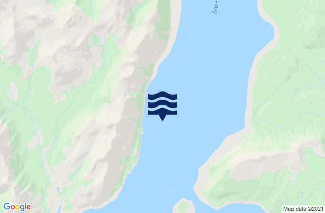 Mappa delle Getijden in Iniskin Bay, United States