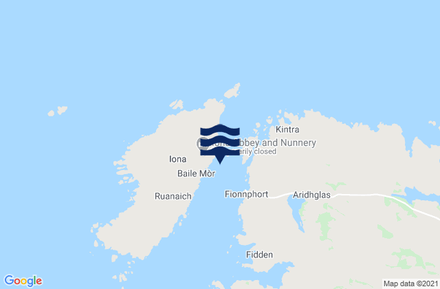 Mappa delle Getijden in Iona, United Kingdom