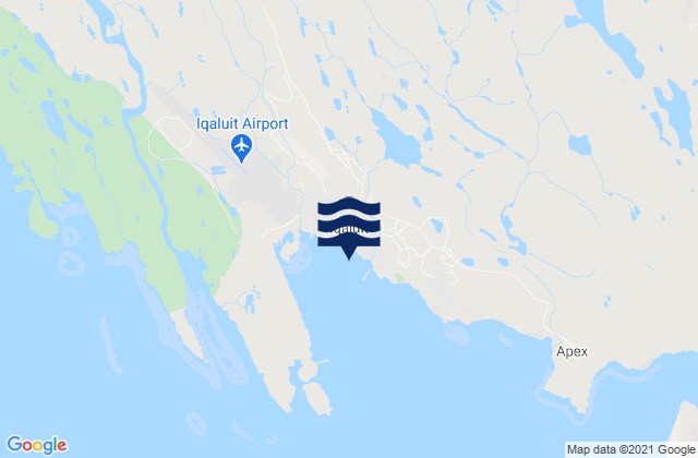 Mappa delle Getijden in Iqaluit, Canada