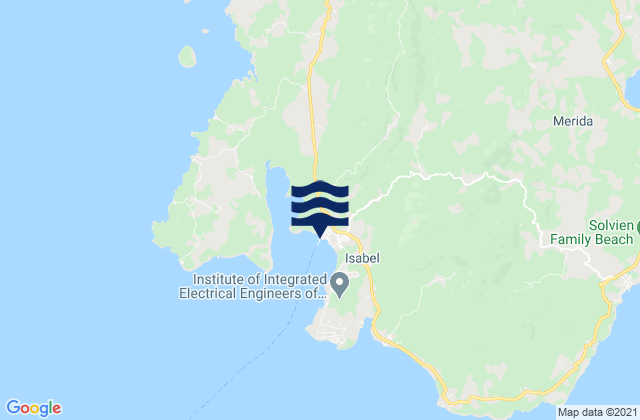 Mappa delle Getijden in Isabel, Philippines
