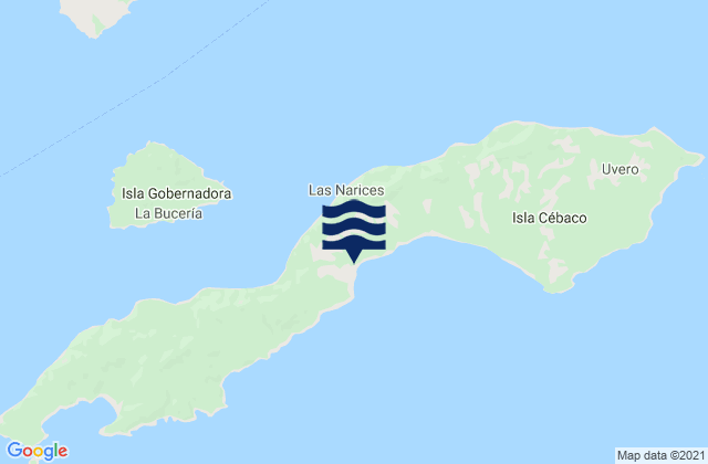 Mappa delle Getijden in Isla Cébaco, Panama
