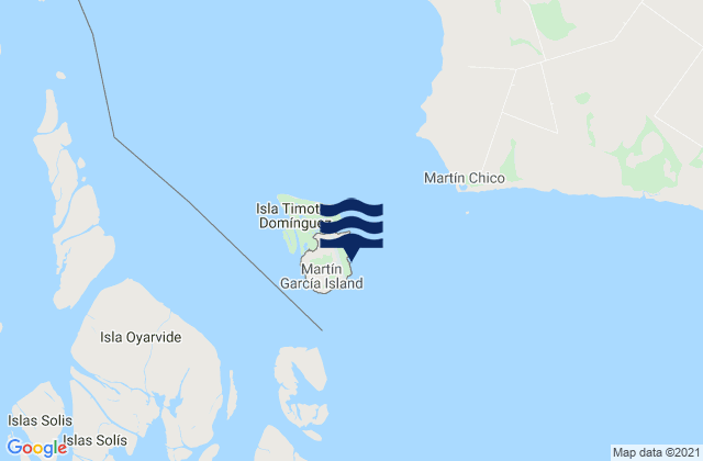 Mappa delle Getijden in Isla Martin Garcia, Argentina