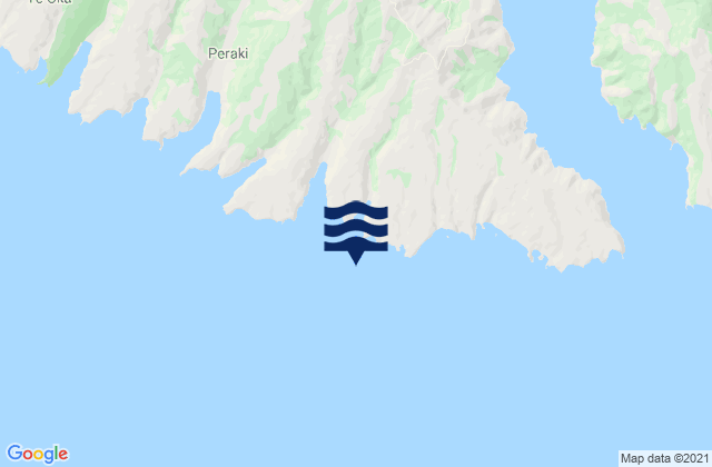 Mappa delle Getijden in Island Bay, New Zealand