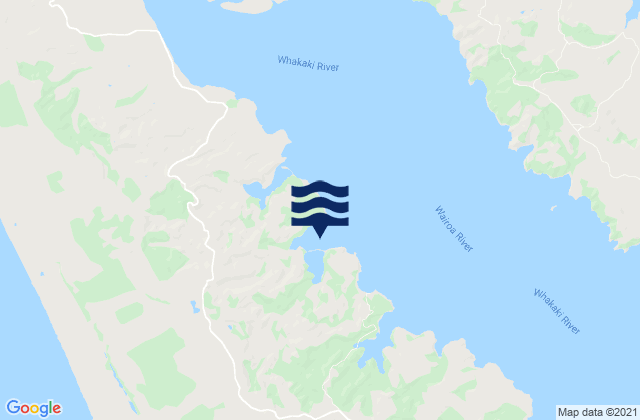 Mappa delle Getijden in Island Point, New Zealand