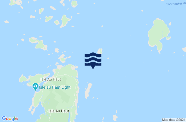 Mappa delle Getijden in Isle au Haut 0.8 mile E of Richs Pt, United States