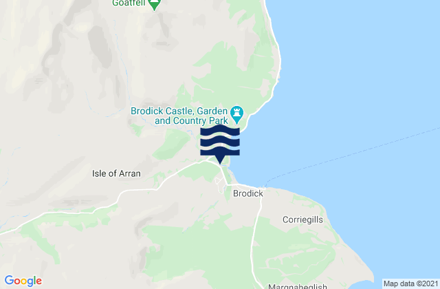 Mappa delle Getijden in Isle of Arran, United Kingdom