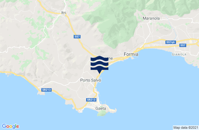 Mappa delle Getijden in Itri, Italy