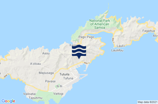 Mappa delle Getijden in Itu‘aū County, American Samoa